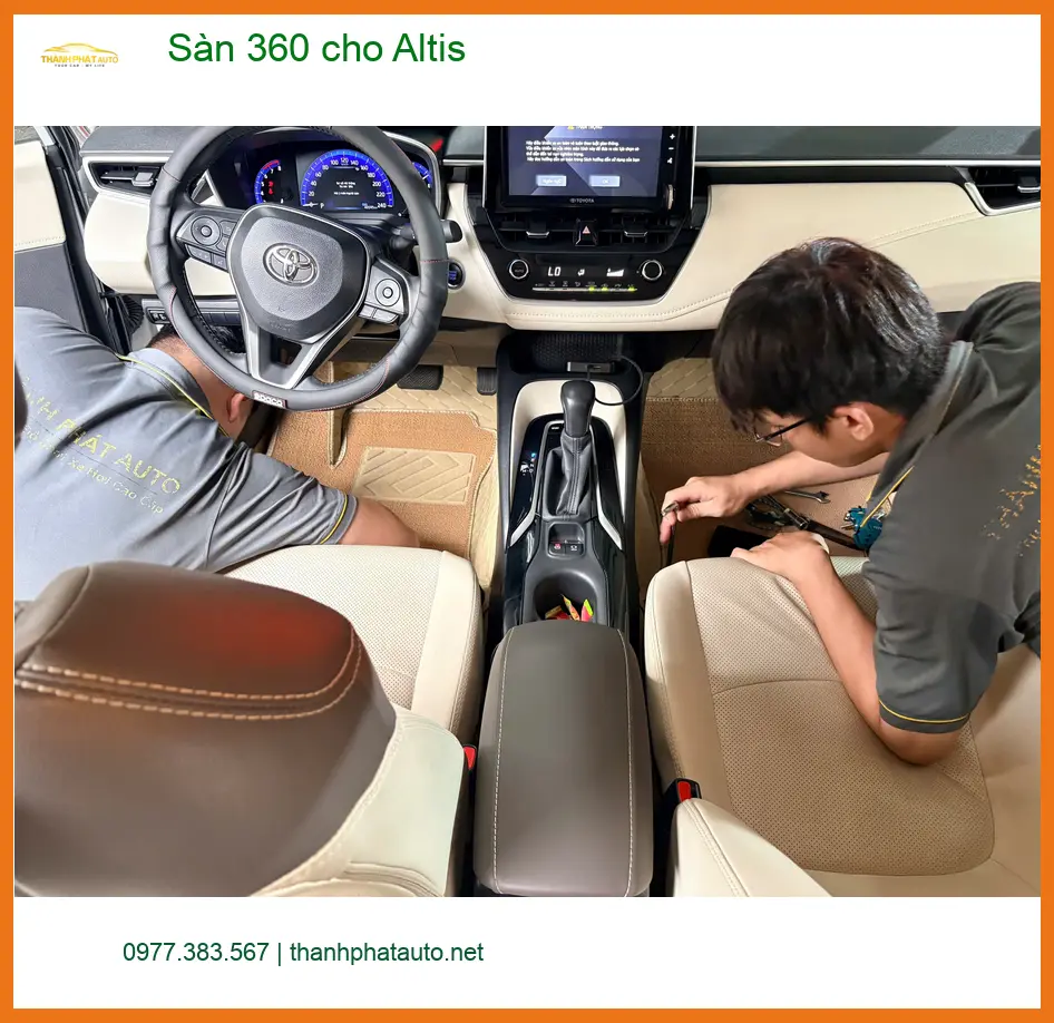 Chị Hằng làm Sàn 360 cho Toyota Altis tại Thủ Đức để xe luôn sạch sẽ ảnh thực tế 3