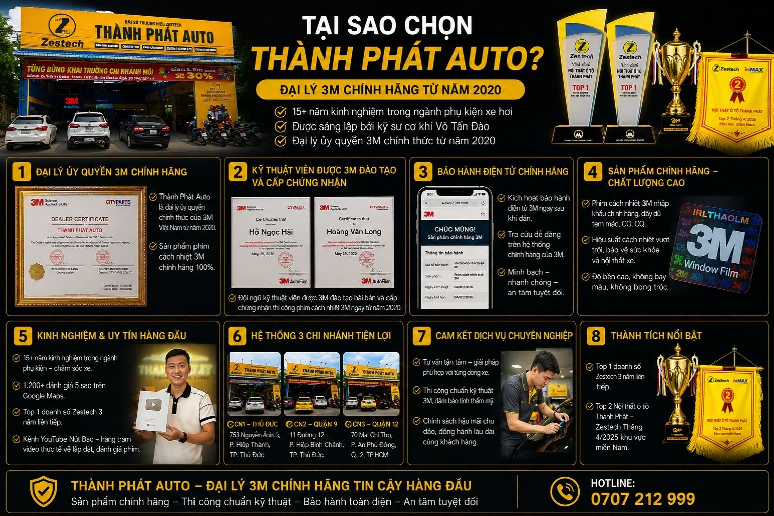 Tại Sao Khách Hàng Lại Lựa Chọn Thành Phát Auto Để Dán Phim Cách Nhiệt