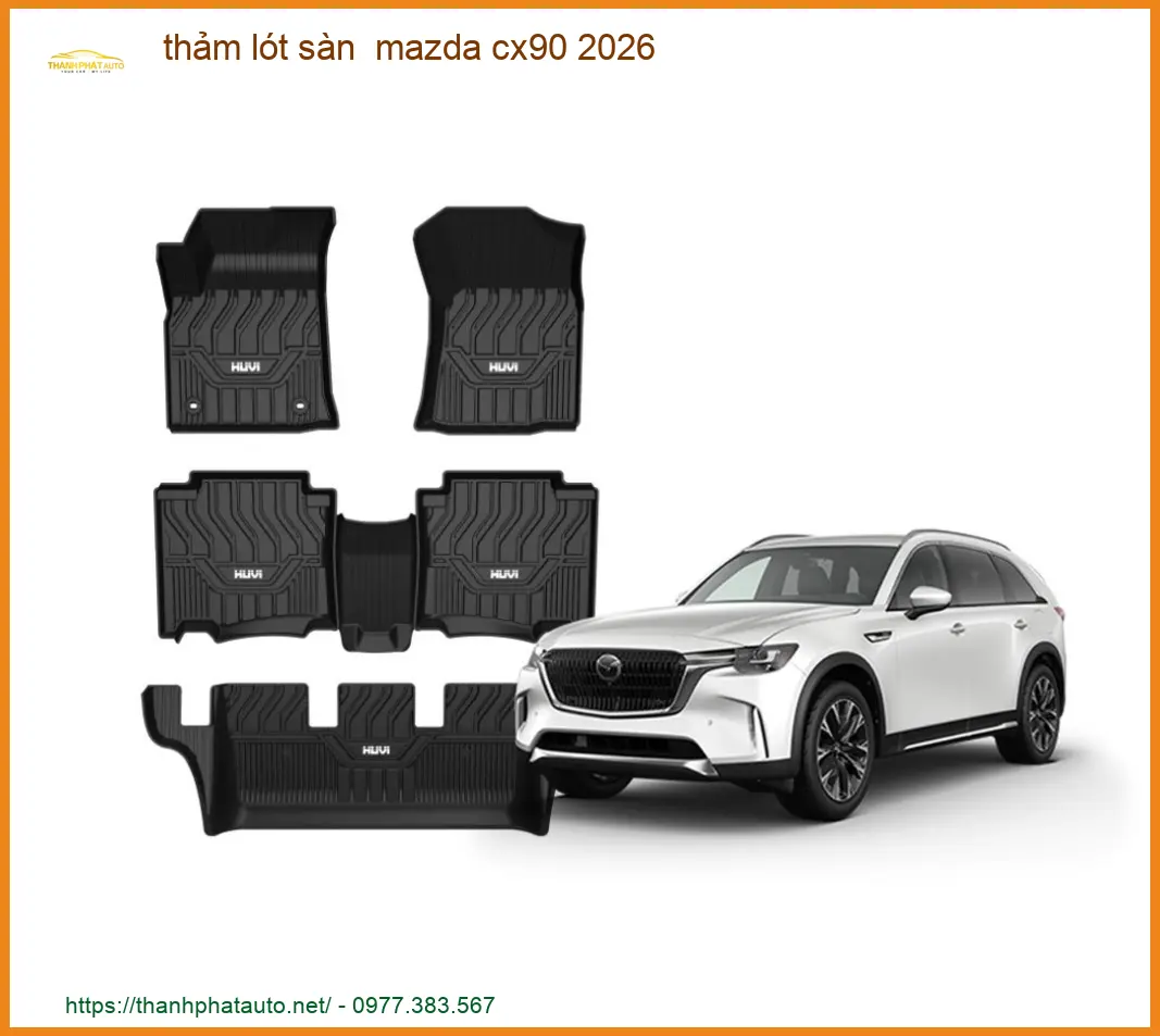 Thảm Lót Sàn Ô Tô Cao Cấp 5D Mazda CX90 - Địa Chỉ Lắp Đặt Uy Tín TPHCM