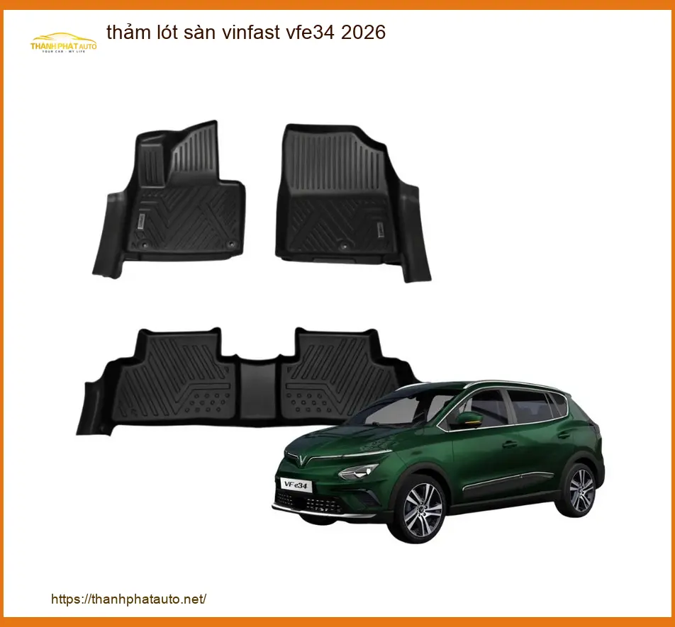 Thảm Lót Sàn Ô Tô VinFast VFe34 - Trung Tâm Lắp Đặt Thảm Lót Sàn Chính Hãng TPHCM