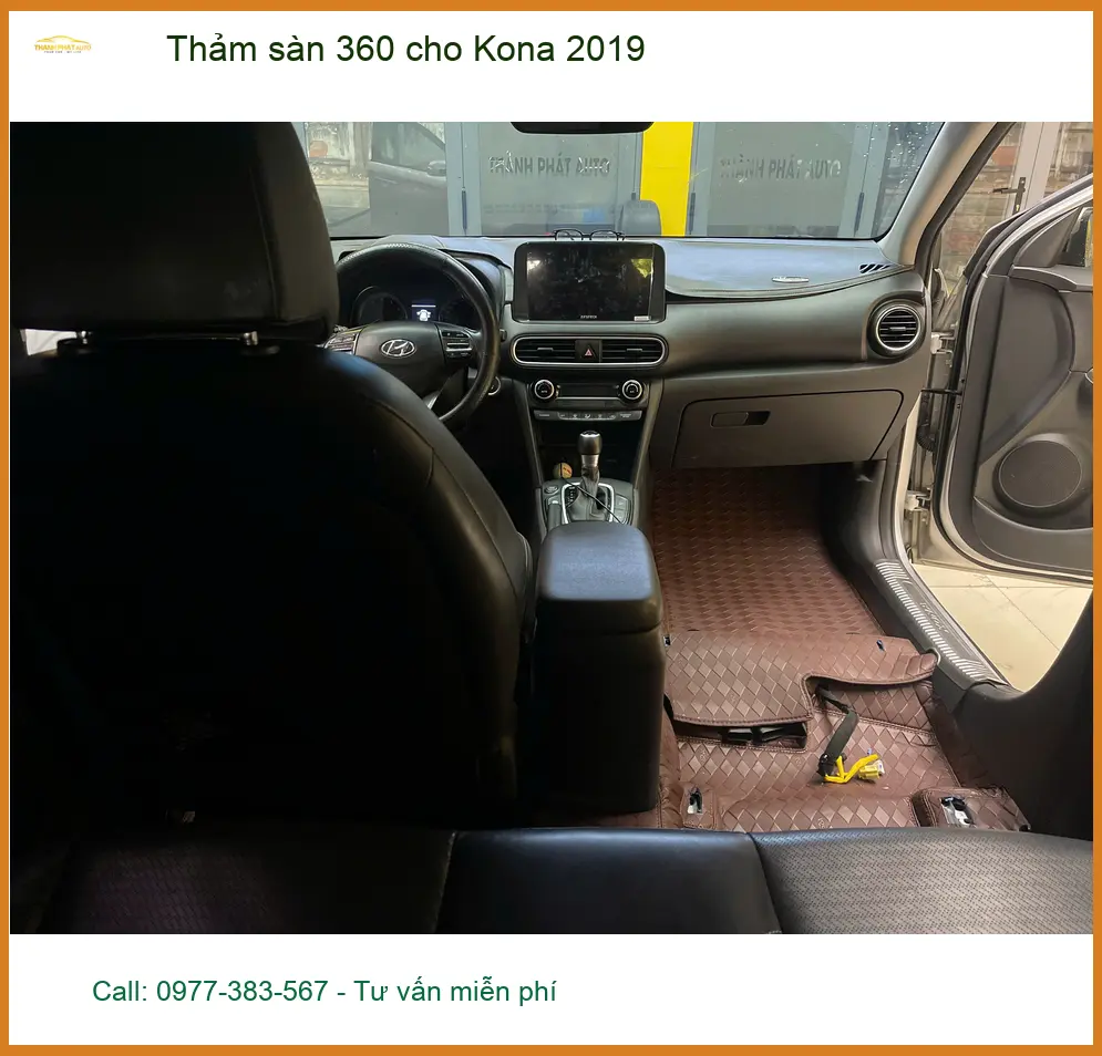 Anh Tùng lắp thảm sàn 360 cho Kona 2019 tại Quận Thủ Đức vì thảm cũ khó vệ sinh ảnh thực tế 5