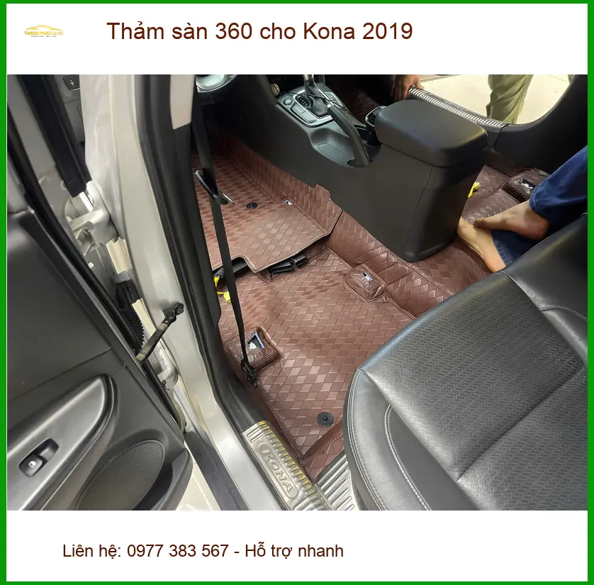 Chị Mai lắp thảm sàn 360 cho Kona 2019 tại Quận 2 để nội thất luôn sạch đẹp ảnh thực tế 5