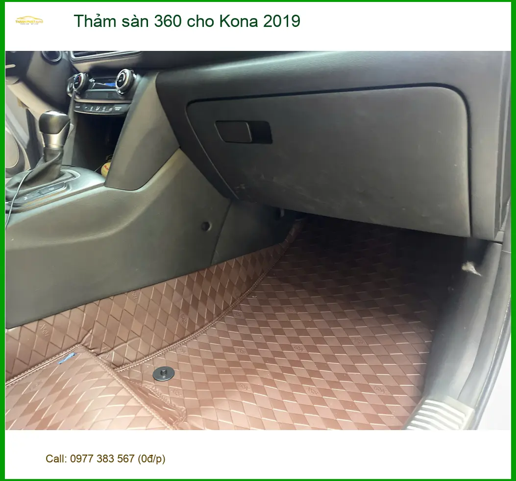 Anh Minh lắp Thảm sàn 360 cho Kona 2019 tại Quận 9 để khoang xe luôn sạch sẽ