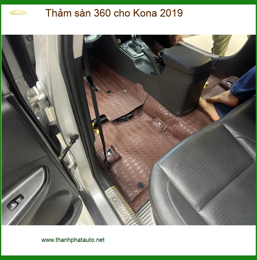 Anh Minh lắp Thảm sàn 360 cho Kona 2019 tại Quận 9 để khoang xe luôn sạch sẽ ảnh thực tế 4