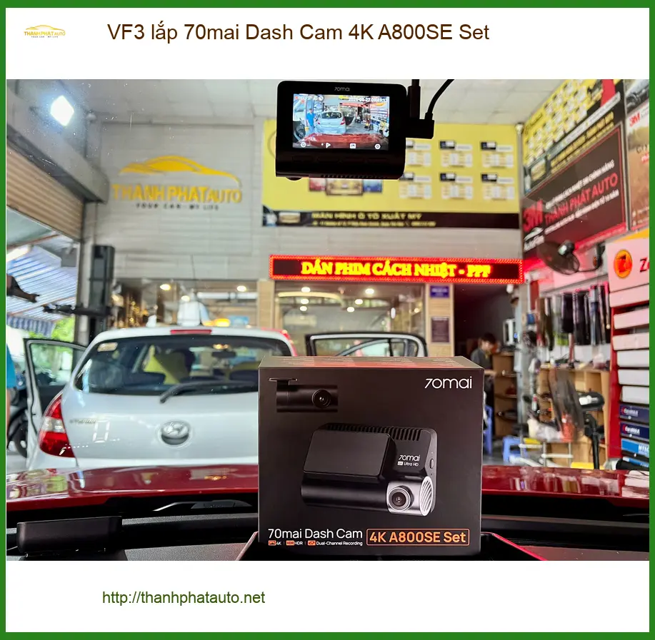 Anh Minh lắp 70mai A800SE cho VinFast VF3 Quận 2 ghi hình nét