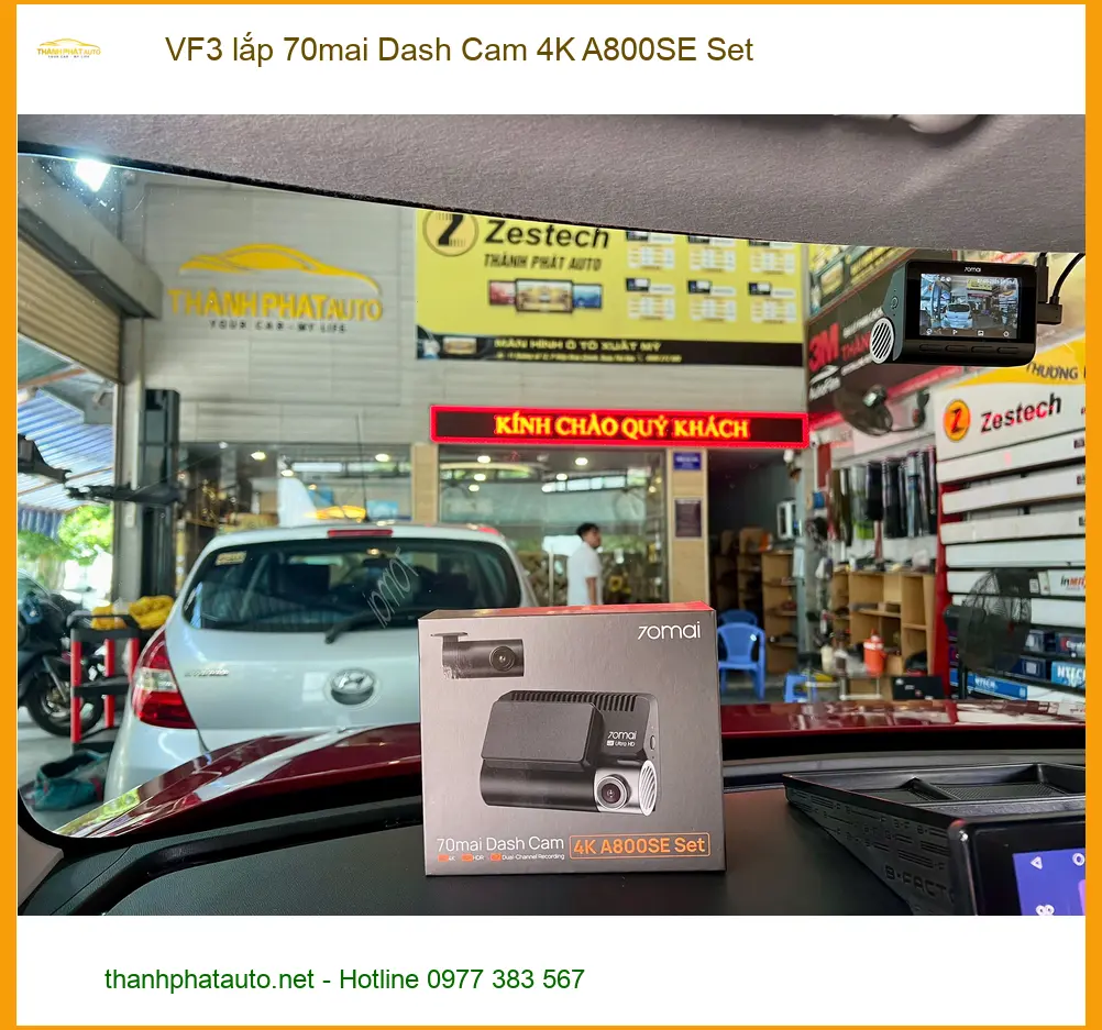 Anh Minh lắp 70mai A800SE cho VinFast VF3 Quận 2 ghi hình nét ảnh thực tế 3