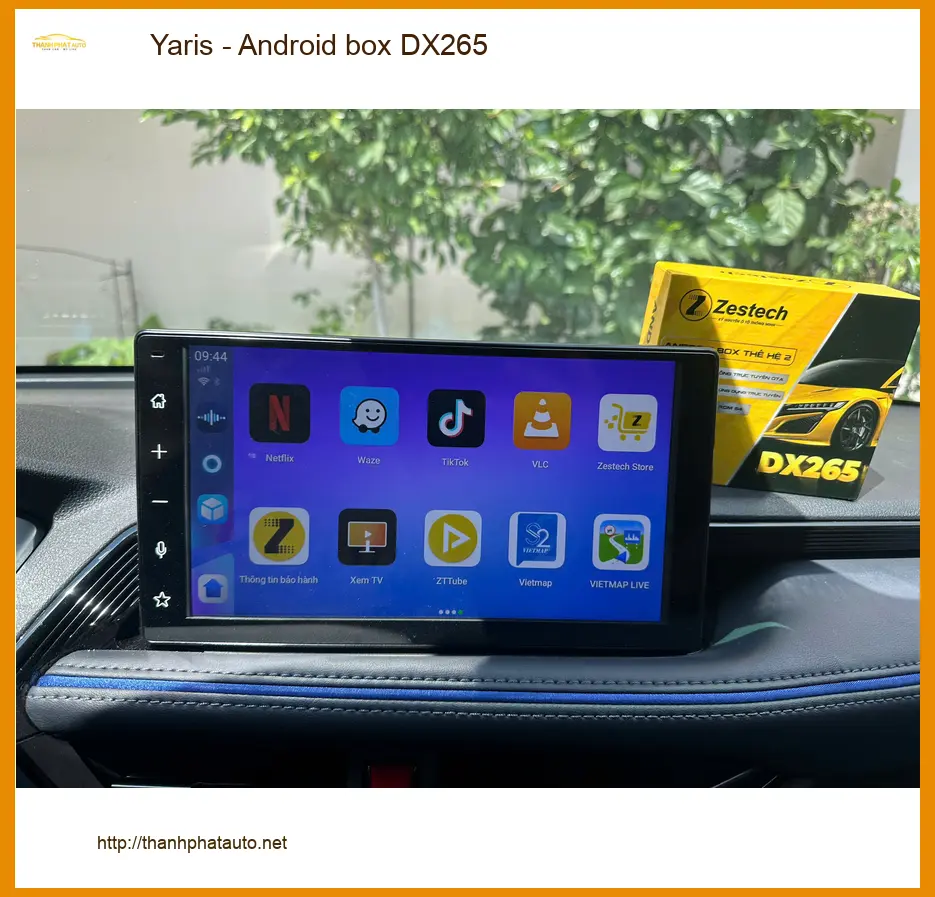 Chị Thảo lắp Android box DX265 cho Yaris Quận 8 vì cần giải trí khi chờ đón con tan học ảnh thực tế 2