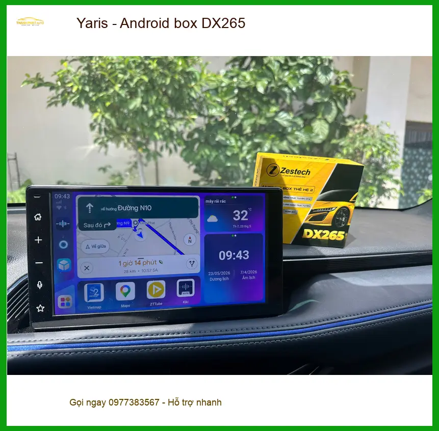 Chị Thảo lắp Android box DX265 cho Yaris Quận 8 vì cần giải trí khi chờ đón con tan học ảnh thực tế 3