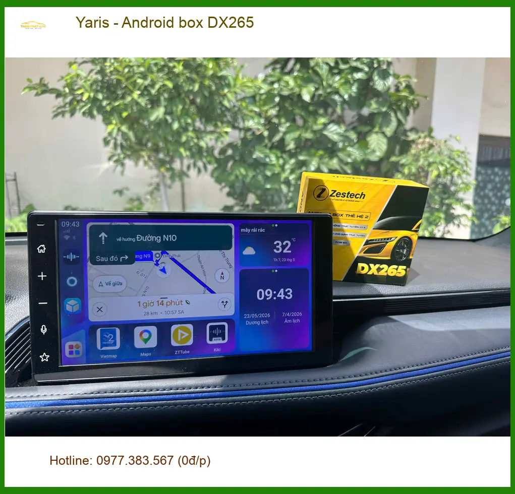 Anh Khang lắp Android Box DX265 cho Yaris tại Quận 3 tiện lợi ảnh thực tế 4