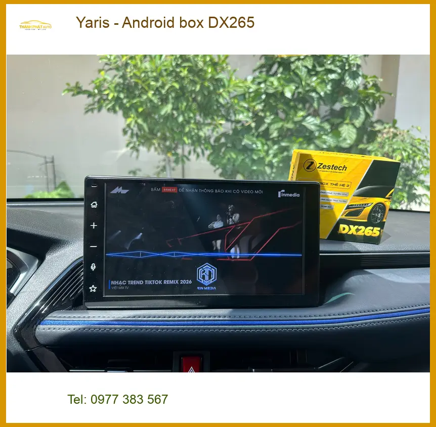 Anh Hoàng Long lắp Android box DX265 cho Yaris tại Quận 9 để xem giải trí ảnh thực tế 2