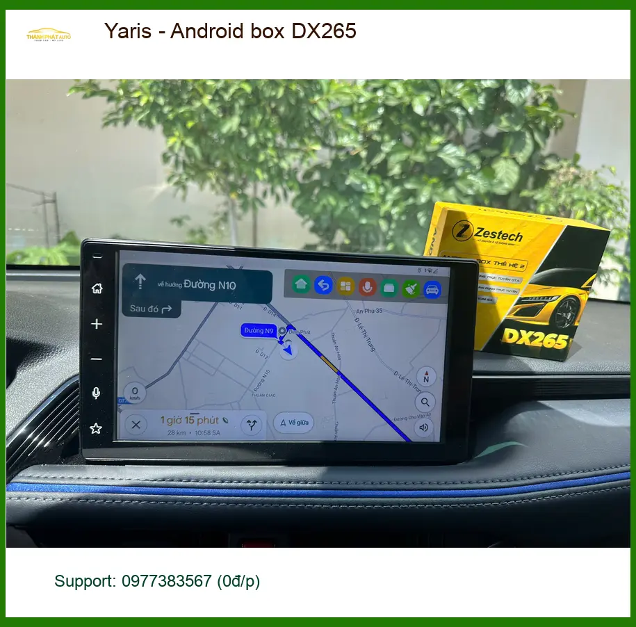 Anh Hoàng Long lắp Android box DX265 cho Yaris tại Quận 9 để xem giải trí ảnh thực tế 3
