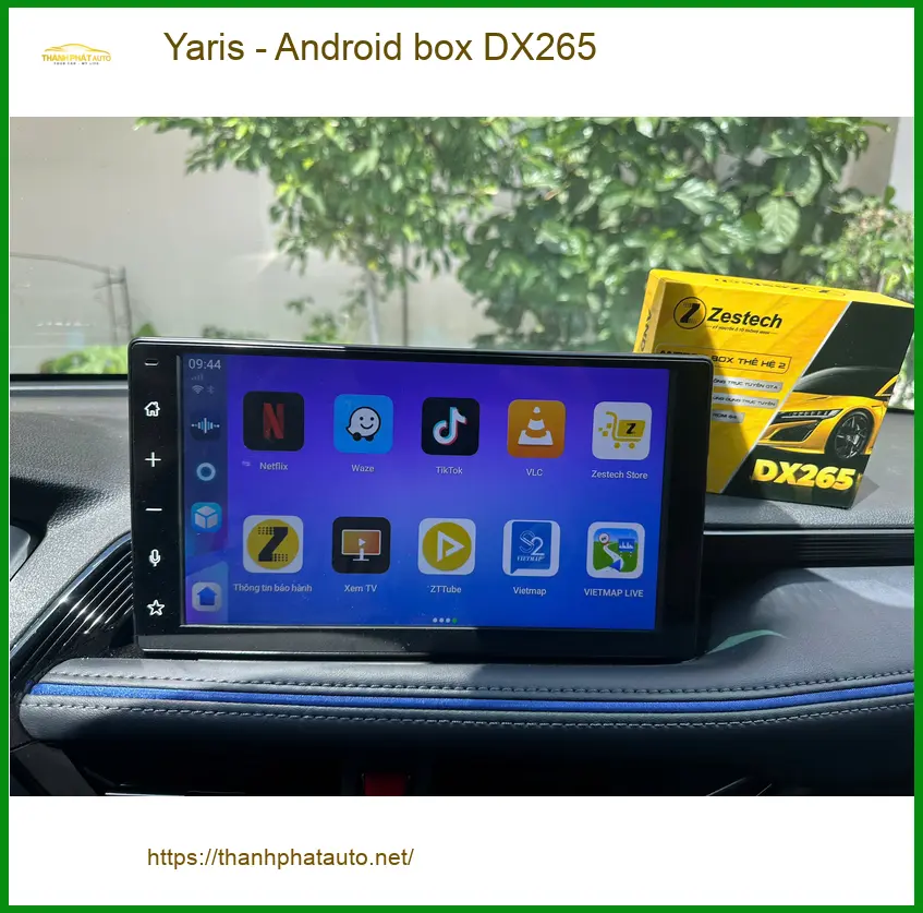 Anh Hoàng Long lắp Android box DX265 cho Yaris tại Quận 9 để xem giải trí ảnh thực tế 4