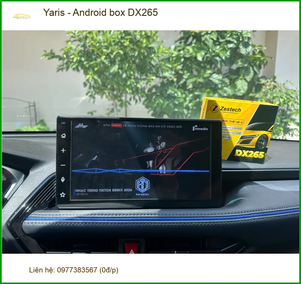 Anh Cường lắp Android box DX265 cho Yaris tại Hóc Môn để giải trí đa dạng ảnh thực tế 2