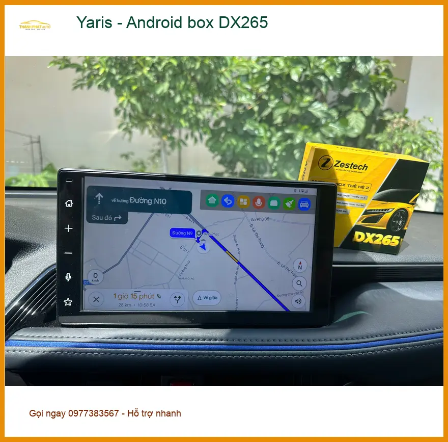 Chú Đạt lắp Android box DX265 cho Yaris ở Quận 2 để xem giải trí khi chờ đón cháu ảnh thực tế 3