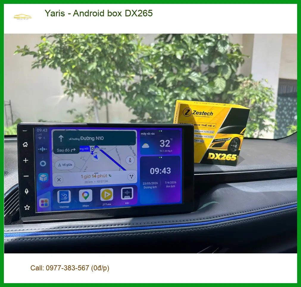 Anh Cường lắp Android box DX265 cho Yaris tại Hóc Môn để giải trí đa dạng ảnh thực tế 3