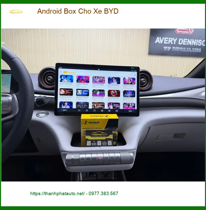 Anh Khôi lắp Android Box cho xe BYD tại Quận 9 để vợ xem phim trên đường dài