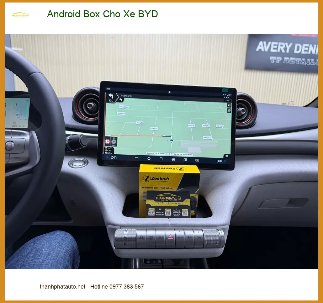 Anh Khôi lắp Android Box cho xe BYD tại Quận 9 để vợ xem phim trên đường dài ảnh thực tế 3