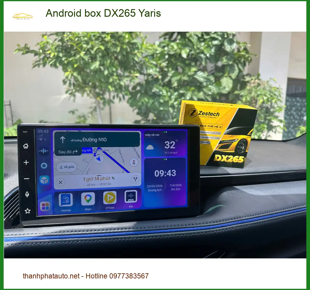 Chị Thảo lắp Android box DX265 cho Yaris tại Quận Tân Bình xem giải trí tiện lợi ảnh thực tế 4