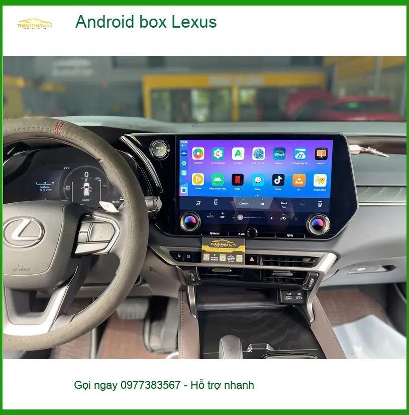 Chị Thuỷ lắp Android box Lexus RX350 uy tín tại Quận Tân Bình để xem YouTube ảnh thực tế 2