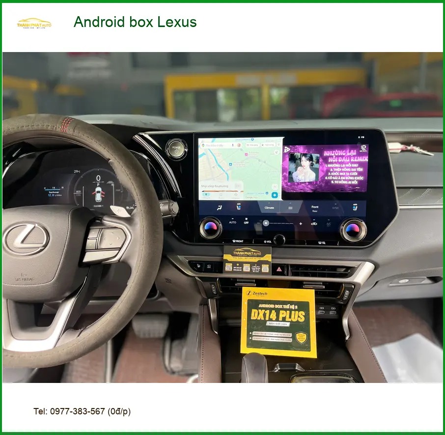 Chị Thuỷ lắp Android box Lexus RX350 uy tín tại Quận Tân Bình để xem YouTube ảnh thực tế 3