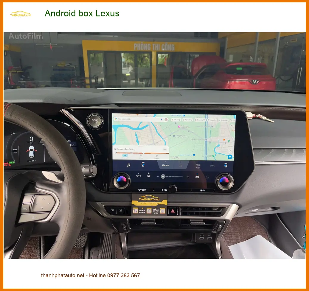 Chị Thuỷ lắp Android box Lexus RX350 uy tín tại Quận Tân Bình để xem YouTube ảnh thực tế 4