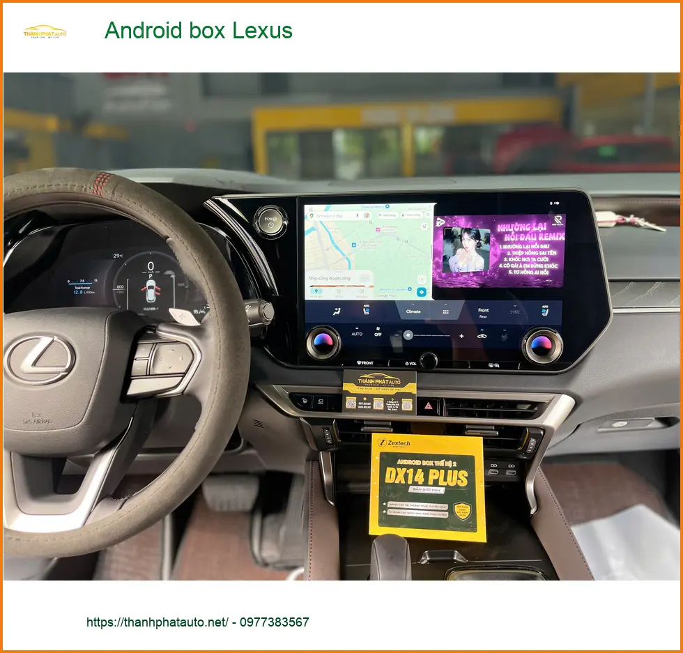 Chị Thảo nâng cấp Android Box cho Lexus RX350 tại Bình Chánh để xem YouTube, dẫn đường tiện lợi ảnh thực tế 3