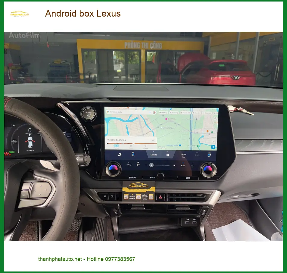 Chị Thảo nâng cấp Android Box cho Lexus RX350 tại Bình Chánh để xem YouTube, dẫn đường tiện lợi ảnh thực tế 5