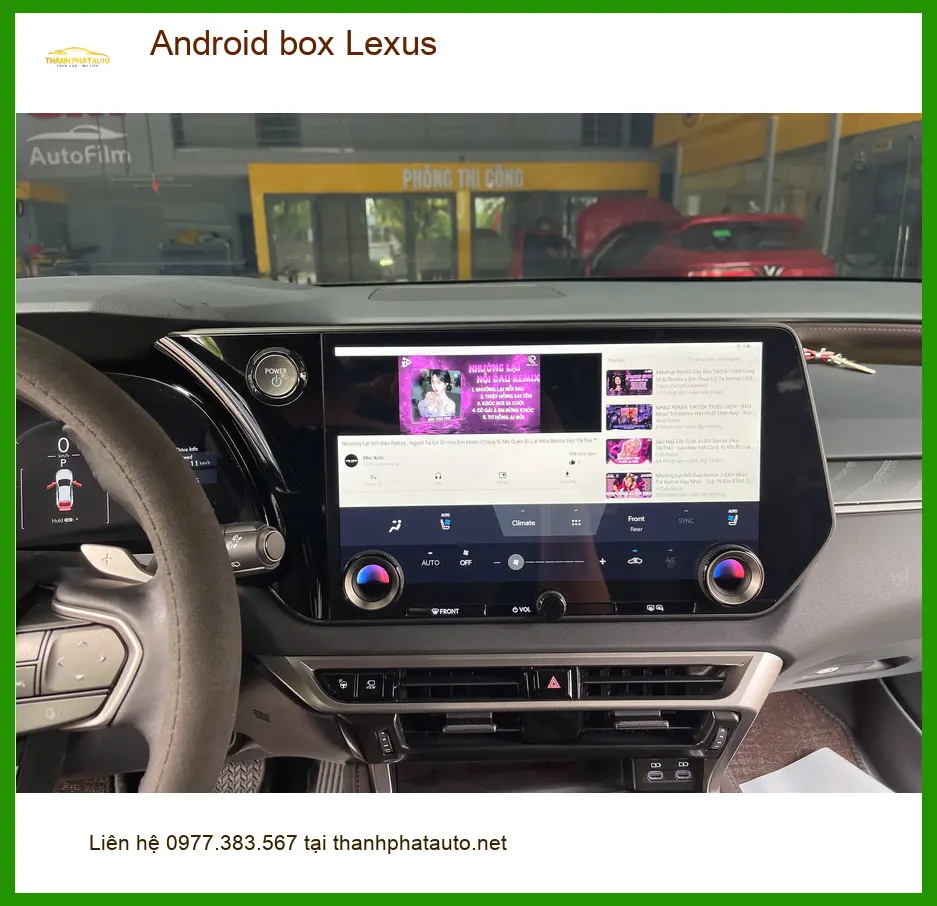 Chú Long lắp Android box Lexus RX 350 tại Quận Bình Tân để giải trí đa phương tiện ảnh thực tế 4