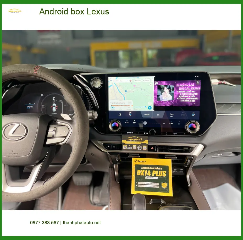 Chú Minh lắp Android box Lexus RX350 tại Quận 6 để xem YouTube và bản đồ ảnh thực tế 3