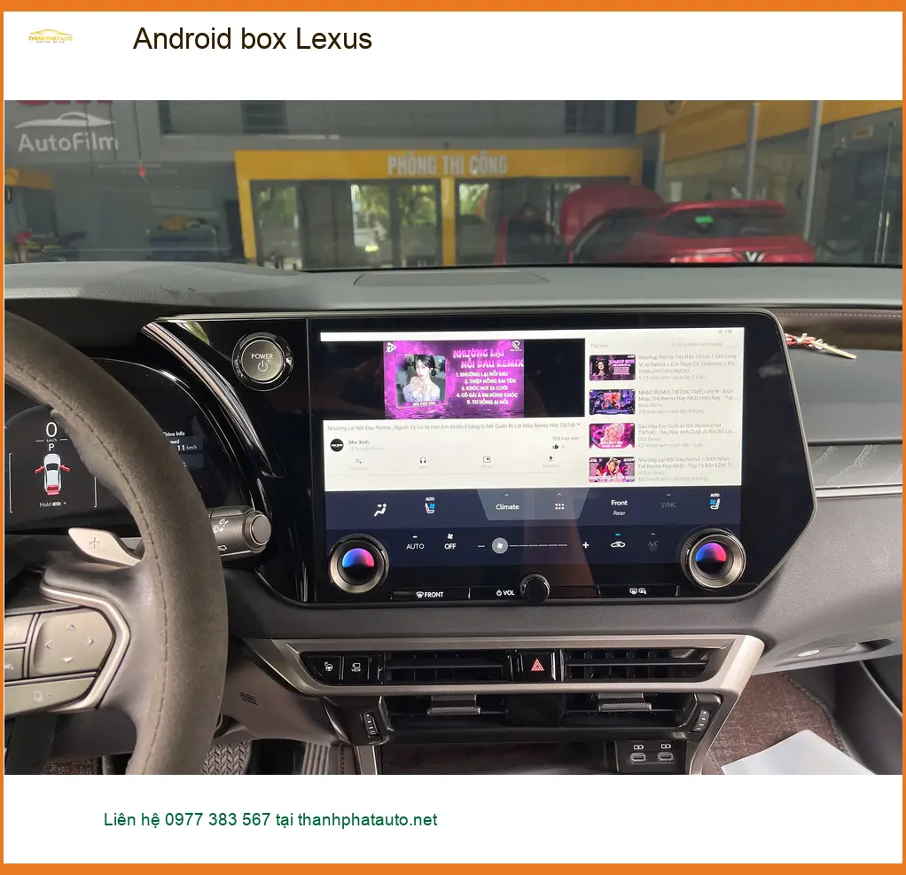 Chú Minh lắp Android box Lexus RX350 tại Quận 6 để xem YouTube và bản đồ ảnh thực tế 4