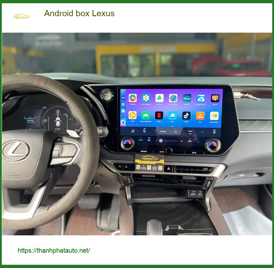 Chị Hà lắp Android box Lexus tại Quận 2 để nâng cấp giải trí trên xe ảnh thực tế 2