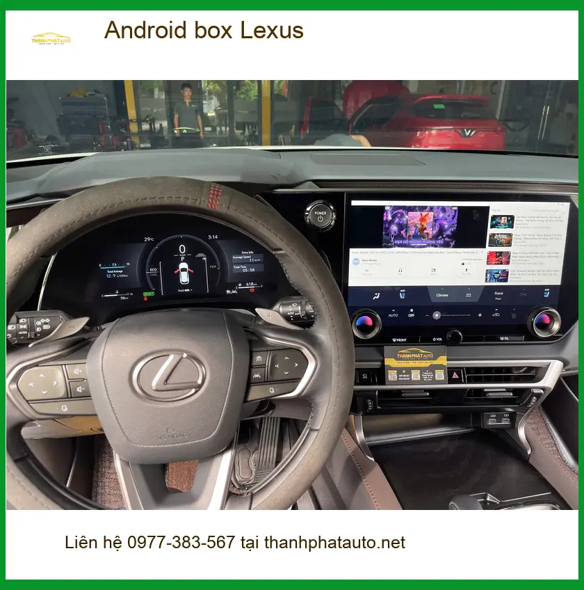 Chị Hà lắp Android box Lexus tại Quận 2 để nâng cấp giải trí trên xe ảnh thực tế 5