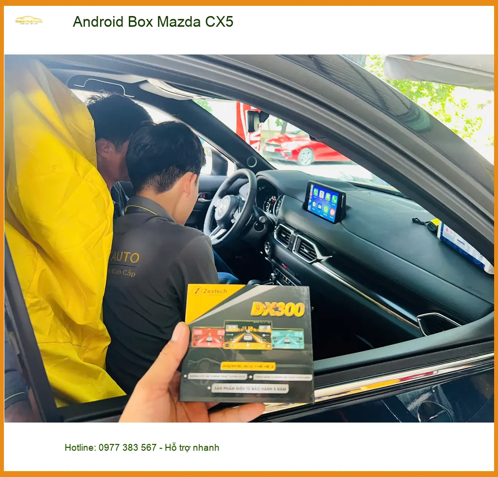 Chị Thảo lắp Android Box Mazda CX5 tại Quận 11 để tiện dẫn con đi học và nghe nhạc ảnh thực tế 3