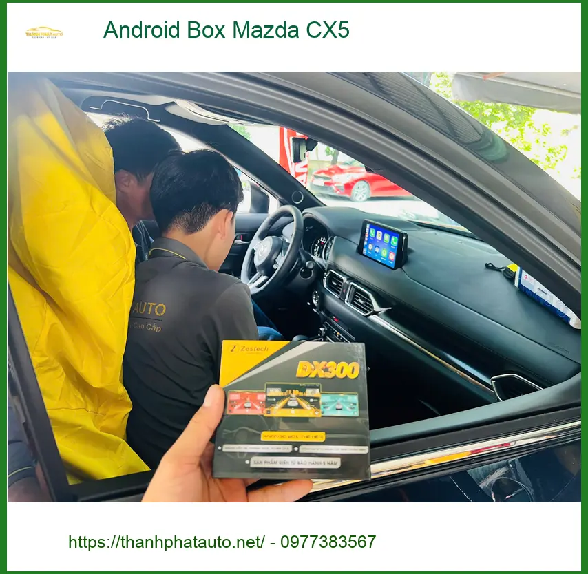 Anh Khải lắp Android Box Mazda CX5 tại Hóc Môn để xem phim khi chờ vợ mua sắm ảnh thực tế 2