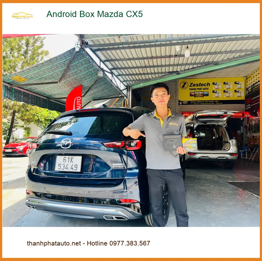 Anh Cường lắp Android Box Mazda CX5 tại Quận 7 để xem YouTube và dẫn đường