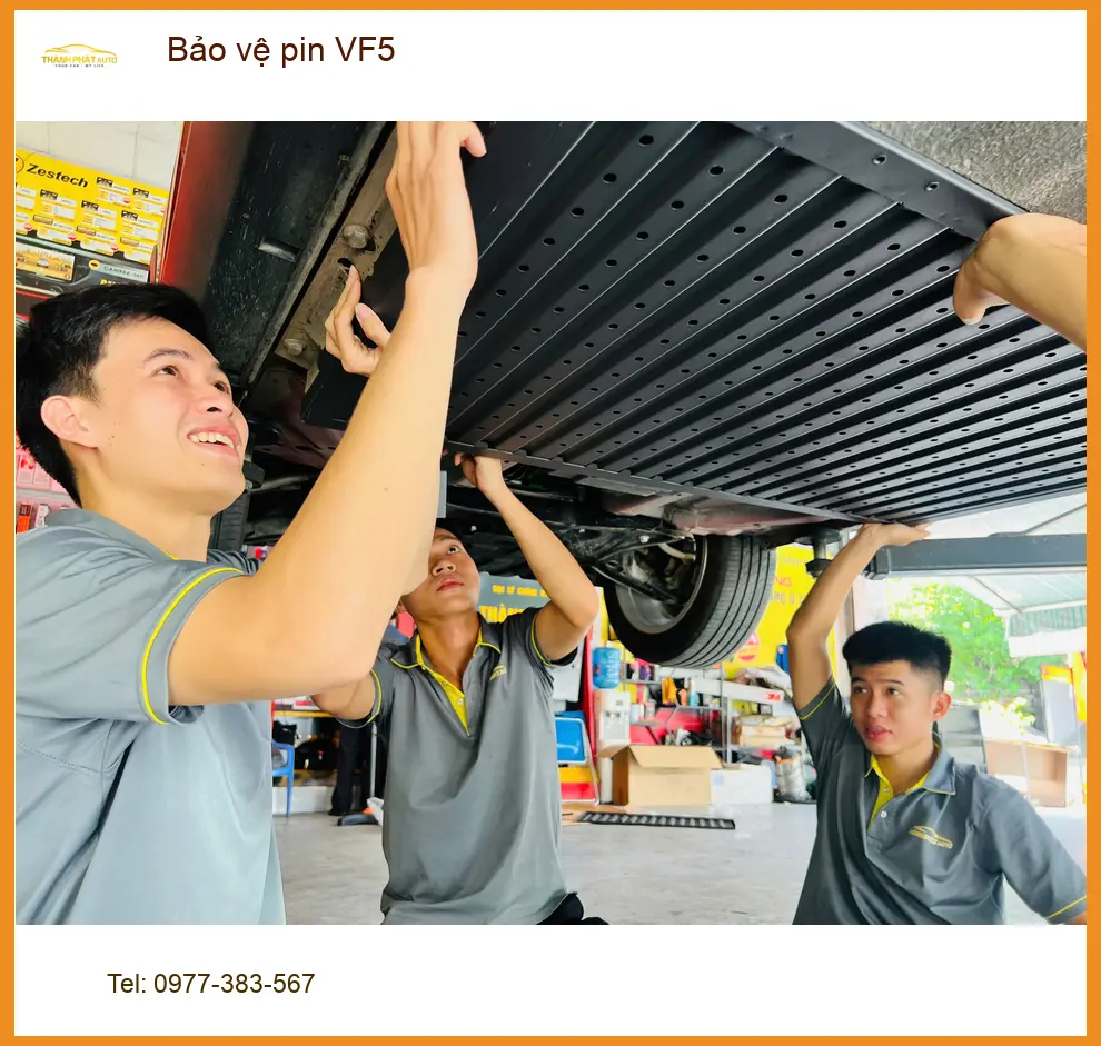 Anh Quang bảo vệ pin VinFast VF5 tại Quận 2 cho xe điện bền hơn