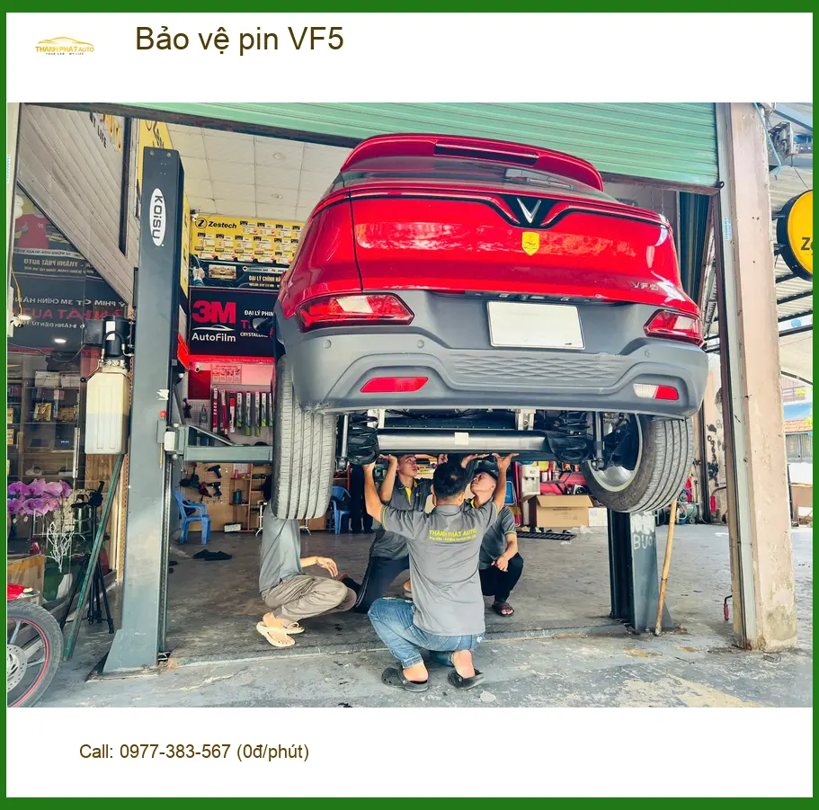 Anh Trung bảo vệ pin VinFast VF5 tại Quận Tân Phú để tránh chai pin sớm ảnh thực tế 3