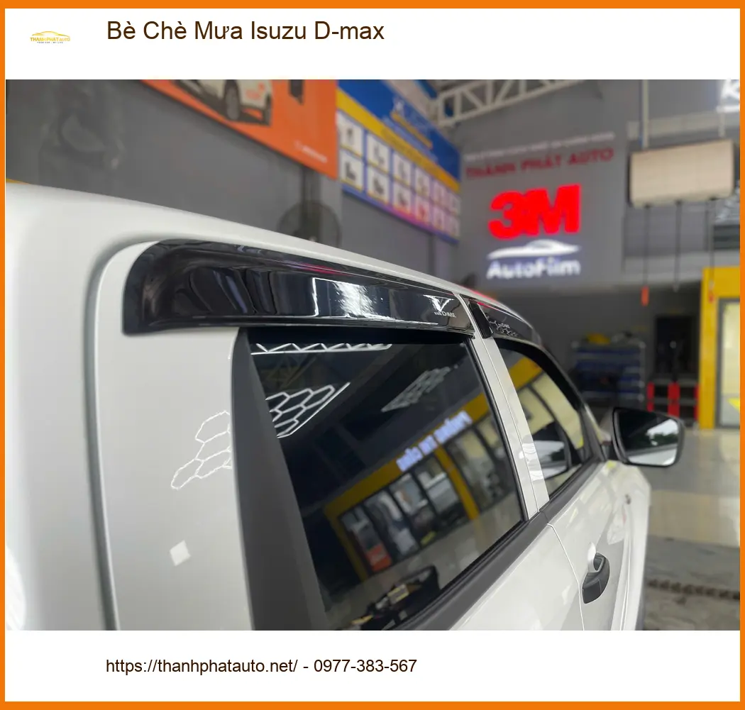 Anh Khôi lắp Bè Chè Mưa Isuzu D-max tại Quận 9 để tránh mưa tạt khi hé cửa