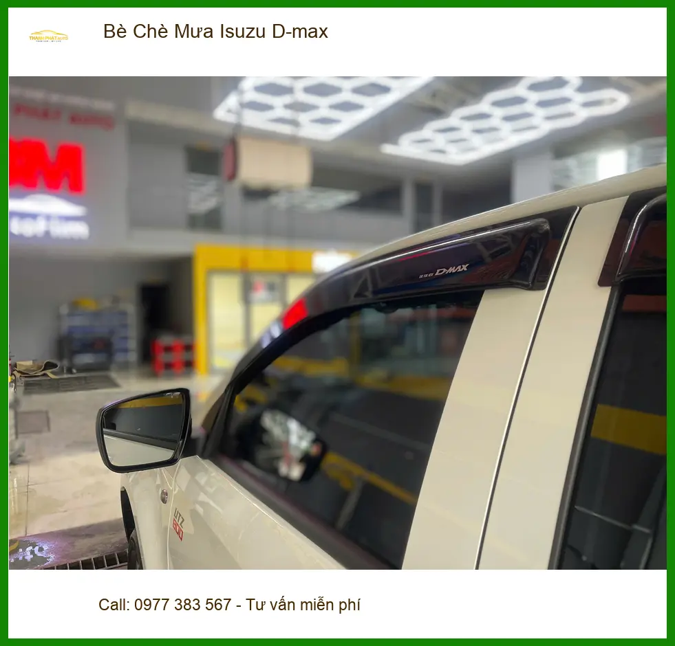 Anh Khôi lắp Bè Chè Mưa Isuzu D-max tại Quận 9 để tránh mưa tạt khi hé cửa ảnh thực tế 3