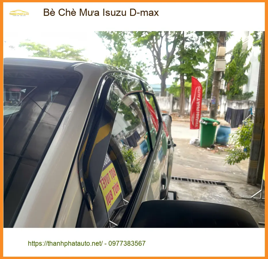 Anh Tấn Lắp Bè Che Mưa Isuzu D-max Tại Hóc Môn Để Giảm Hắt Nước Khi Mưa ảnh thực tế 2