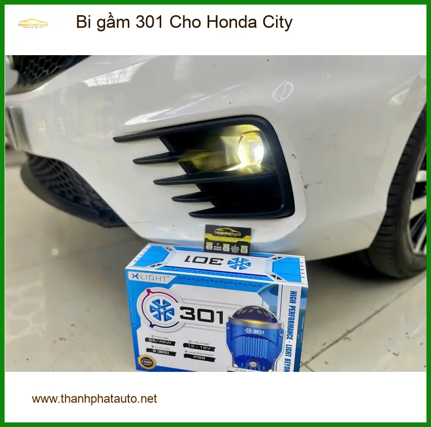 Anh Long lắp bi gầm 301 Honda City ở Thủ Đức vì đèn zin yếu