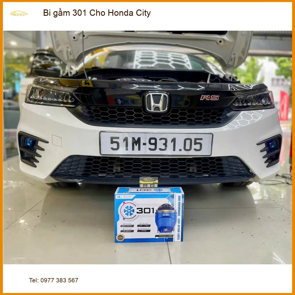 Anh Long lắp bi gầm 301 Honda City ở Thủ Đức vì đèn zin yếu ảnh thực tế 2