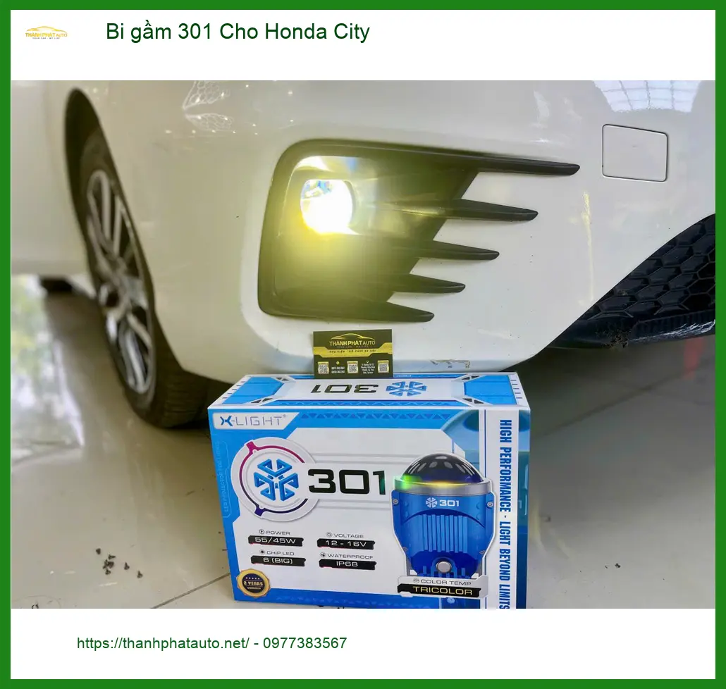 Anh Long lắp bi gầm 301 Honda City ở Thủ Đức vì đèn zin yếu ảnh thực tế 3