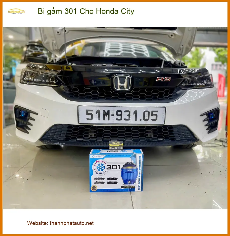 Chú Minh lắp Bi gầm 301 cho Honda City tại Quận Tân Bình vì đèn zin quá yếu ảnh thực tế 3
