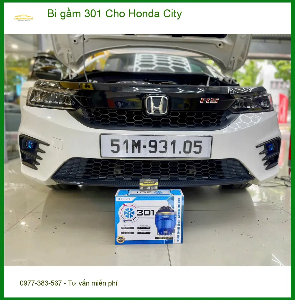Chị Ngọc Diệp lắp bi gầm 301 cho Honda City vì đèn zin không đủ sáng khi đi đêm ở Quận 12