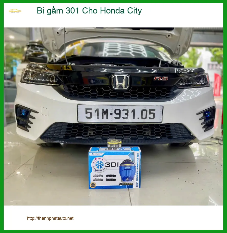 Anh Khải độ bi gầm 301 cho Honda City Quận 1 vì đèn zin mờ khi lái đêm ảnh thực tế 2