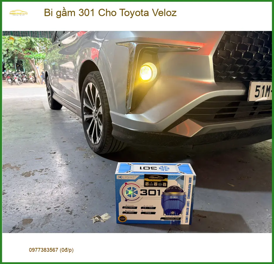 Anh Minh lắp bi gầm 301 cho Toyota Veloz tại Thủ Đức để cải thiện tầm nhìn ban đêm ảnh thực tế 2