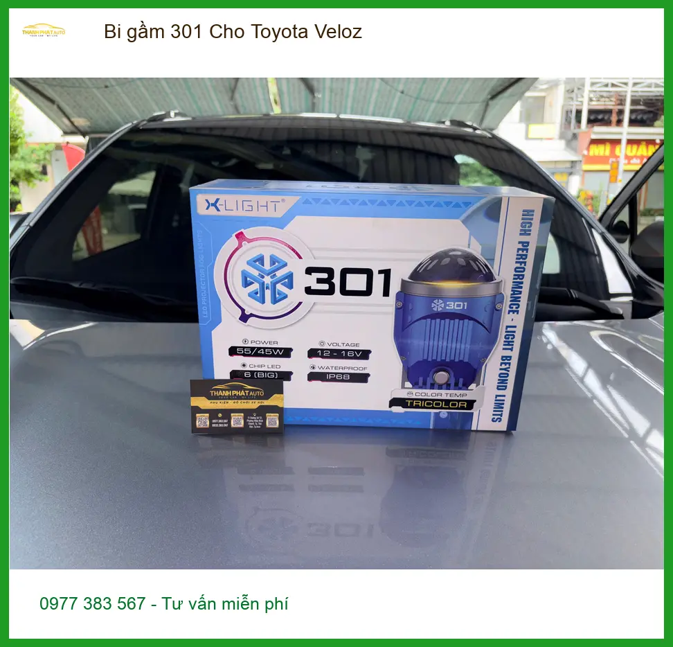 Anh Minh lắp bi gầm 301 cho Toyota Veloz tại Thủ Đức để cải thiện tầm nhìn ban đêm ảnh thực tế 5