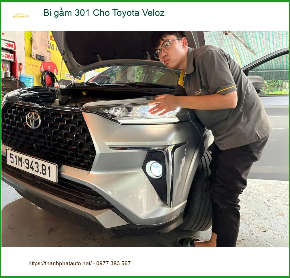 Anh Khang lắp Bi gầm 301 cho Toyota Veloz để cải thiện tầm nhìn đêm ở Quận 12 ảnh thực tế 3