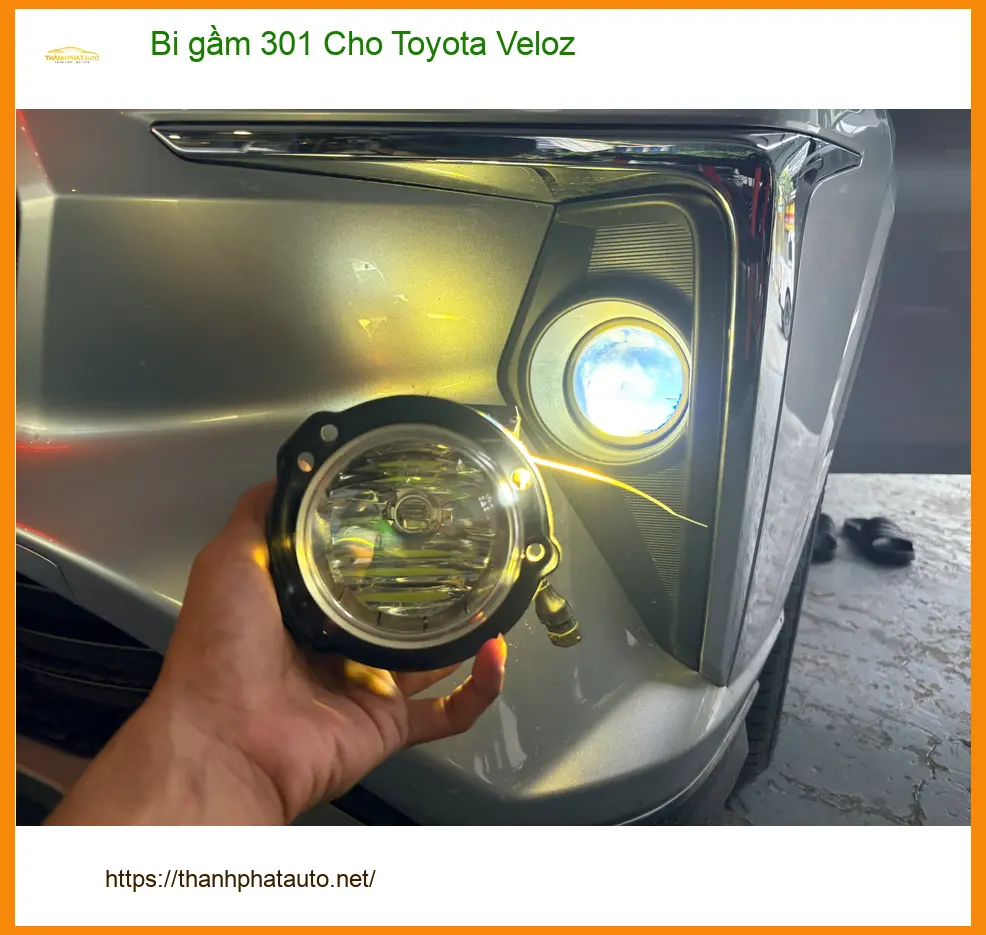Anh Khang lắp Bi gầm 301 cho Toyota Veloz để cải thiện tầm nhìn đêm ở Quận 12 ảnh thực tế 4